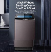 Factory Supply Automatic Top Load Washer Drum Cleaning Powerful Motor Home Hotel Apartment 10 Programs English Control Machine
