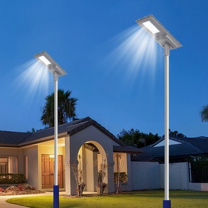 ไฟถนนโซลาร์เซลล์ LED อลูมิเนียม 200W IP65 กันน้ำ สำหรับภายนอกอาคาร โมดูลแสงสว่าง 5000K แสงเดย์ไลท์ ใช้งานได้ 12 ชั่วโมง - Product Image 2