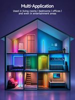 Lámpara de Pie Inteligente RGB para Esquina, Modo Música DIY, Control por Voz, Luz LED Inteligente Moderna para el Hogar