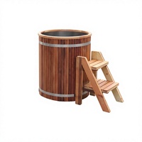 Baignoire de récupération autonome en cèdre rouge et acier inoxydable 304 pour bain froid et spa à domicile