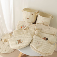 Panier de rangement en tissu pour couches de bébé, vêtements et jouets, organisateur de literie, sac de rangement multifonctionnel moderne et minimaliste