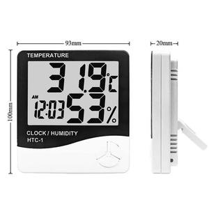 <span class=keywords><strong>Medidor</strong></span> Electrónico <span class=keywords><strong>de</strong></span> Temperatura y <span class=keywords><strong>Humedad</strong></span> HTC-1, Higrómetro Interior con Pantalla Grande y Reloj Despertador para Hogar, Oficina, Dormitorio - Product Image 4