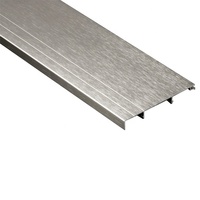 Plinthe de cuisine en aluminium brossé argenté, plinthe murale en aluminium, plinthe de cuisine en aluminium