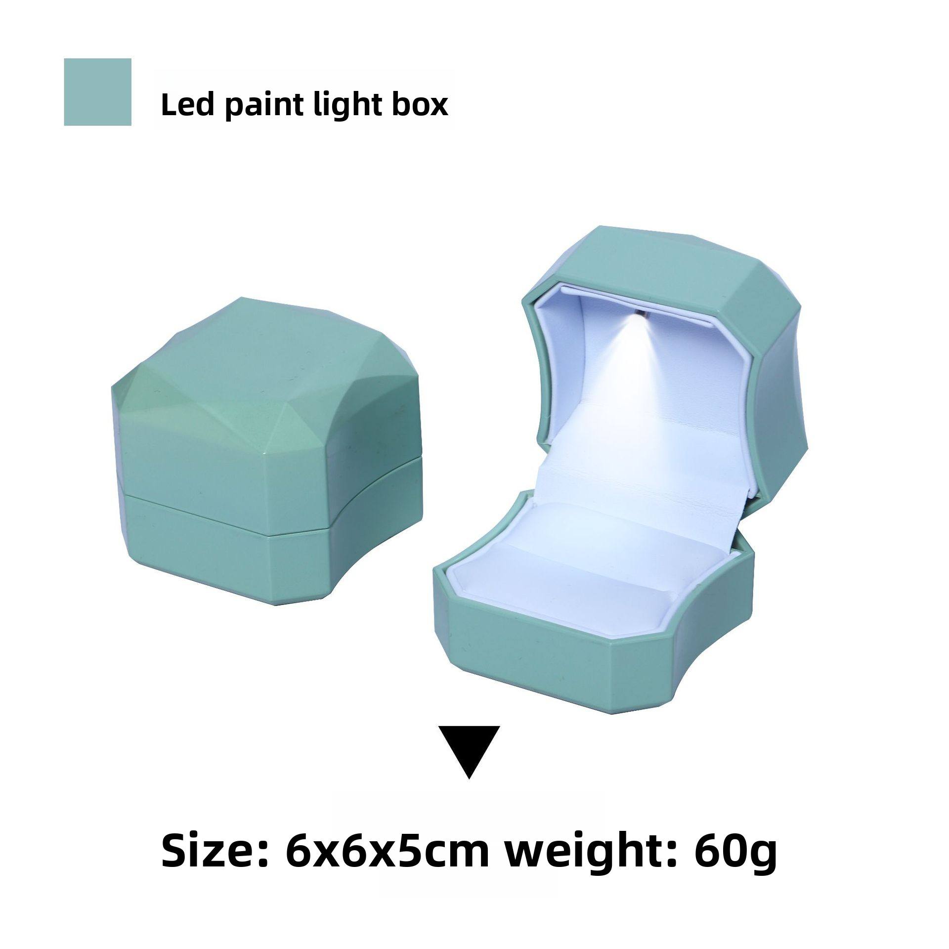 Caja de anillo verde