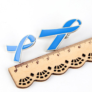 Usine Émail Bleu Ruban Pin <span class=keywords><strong>Prostate</strong></span> Colon <span class=keywords><strong>Cancer</strong></span> Sensibilisation Broche Broche Protéger Océan Badge Broches Gratitude Amour Épinglette - Product Image 4