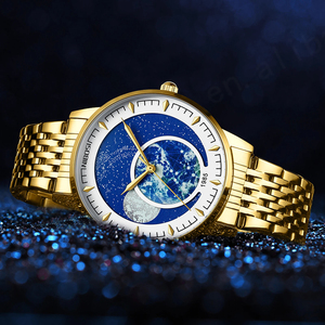 Nibosi 2539 Cá Tính Bầu Trời Trái Đất Thiết Kế Thạch Anh Người Đàn Ông Đồng Hồ Chống Thấm Nước Thép Không Gỉ Đồng Hồ Đeo Tay Cho Nam Giới Đồng Hồ Ban Nhạc Đồng Hồ - Product Image 4