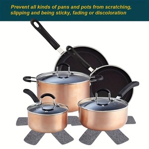 Protectores de Fieltro para Ollas y Sartenes, Separadores Resistentes al Calor, Evitan Arañazos, Separan las Superficies de Utensilios de Cocina - Product Image 5