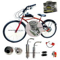 Kit de Motor para Bicicleta a Gasolina, Motor de 2 Tiempos, Pistón de 50 mm, 100 cc, Doble Encendido