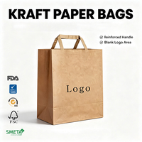 Sacs en papier d'impression colorés avec votre propre logo Marron naturel Sacs en papier personnalisés créatifs Sacs en papier écologiques avec impression de logo