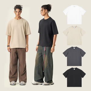 <span class=keywords><strong>Camiseta</strong></span> de Algodón de Alta Calidad, 230 g/m², Personalizable, Unisex, Estilo Holgado, Hip Hop, Hombros Caídos, Manga Corta - Product Image 6