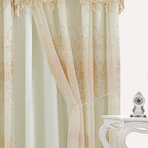 <strong>Ready</strong> <strong>Made</strong> Turkish Gold Modern Luxury Sheer Fabric Living Room Window Embroidery Curtains With Valances - Product Image 4
