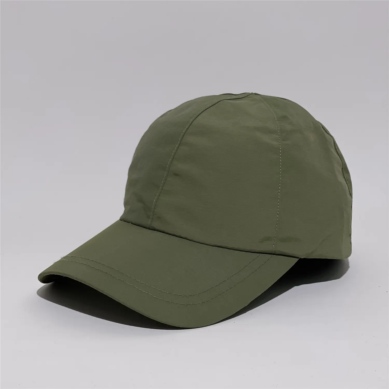 Custom nylon 5 / 6 panel unstructured snapback cap wholesale backless man sport durable embroidery logo baseball cap hat