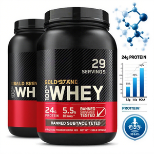 Proteine del Siero di Latte in Polvere per Aumento di Peso in Palestra, Etichetta Privata, Standard Oro, Proteine del Siero di Latte Isolate Biologiche - Product Image 2