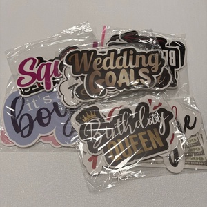 Accessoires <span class=keywords><strong>de</strong></span> photomaton personnalisés en PVC <span class=keywords><strong>de</strong></span> 5 mm pour mariages, anniversaires, Diwali, <span class=keywords><strong>Pâques</strong></span>, fête des pères - Décorations tendance - Product Image 4