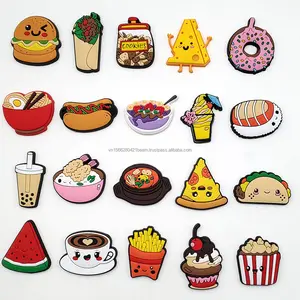 Design Accept Charm Clog Food Series Shoe Buckle Accessories Pvc Bag Accessories Diy Detachable Soft Glue Shoe Charms