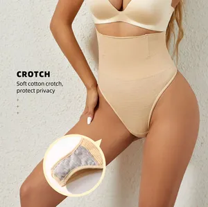 Tanga de cuerpo de cintura alta tonificante <span class=keywords><strong>con</strong></span> ropa interior de levantamiento de glúteos - Product Image 5