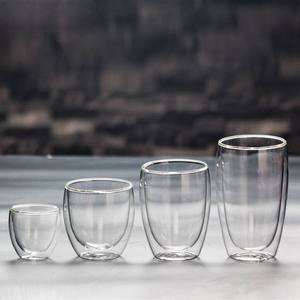 Tasse de bureau en céramique transparente créative avec verre isolé à double couche, design classique pour l'eau, le café ou le lait - Product Image 5