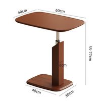 Table d'appoint mobile moderne et minimaliste en bois, réglable en hauteur, table basse de bureau, étagère d'angle compacte pour la maison, petits appartements