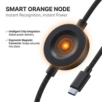 Cable USB 2 en 1 TKT, Multifuncional, Duradero, Carga Rápida de 100W, Cable Magnético Tipo-C, Adaptador de Carga para Reloj Inteligente