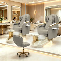 Fauteuil de Pédicure Spa Électrique Professionnel Haut de Gamme pour Salon de Beauté, Mobilier de Luxe Moderne sans Tuyauterie pour Massage des Pieds