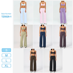Conjunto Deportivo para Mujer TZ5529-1, Top Halter con Tirantes Finos, Suave como la Mantequilla, Absorbe la Humedad, Secado Rápido, Pantalones Anchos con Efecto Levanta Glúteos - Product Image 6