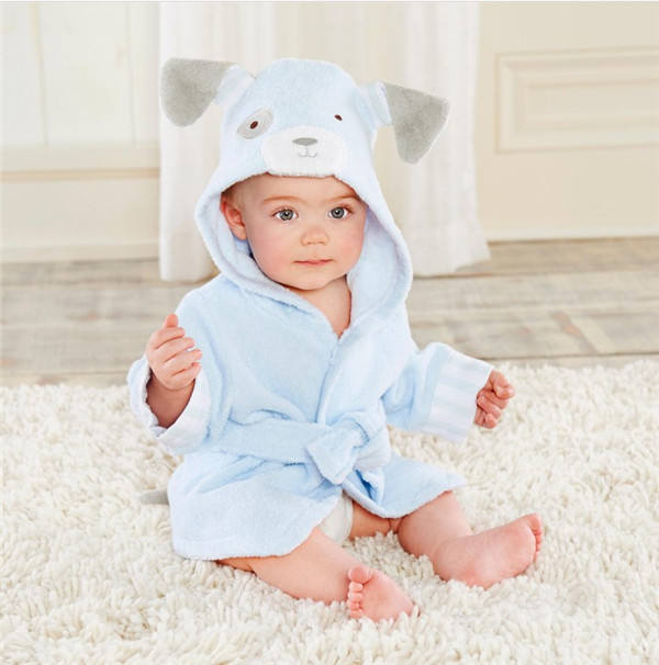 Wholesale Cute Design 100% Bamboo Animal Baby Bathrobe