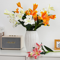 Fabrikverkauf: 71 cm künstliche Lilien mit 3 Blütenköpfen und realistischem Touch, langer Stiel für Hochzeiten, Events, Heim- und Hoteldekoration, Großhandel