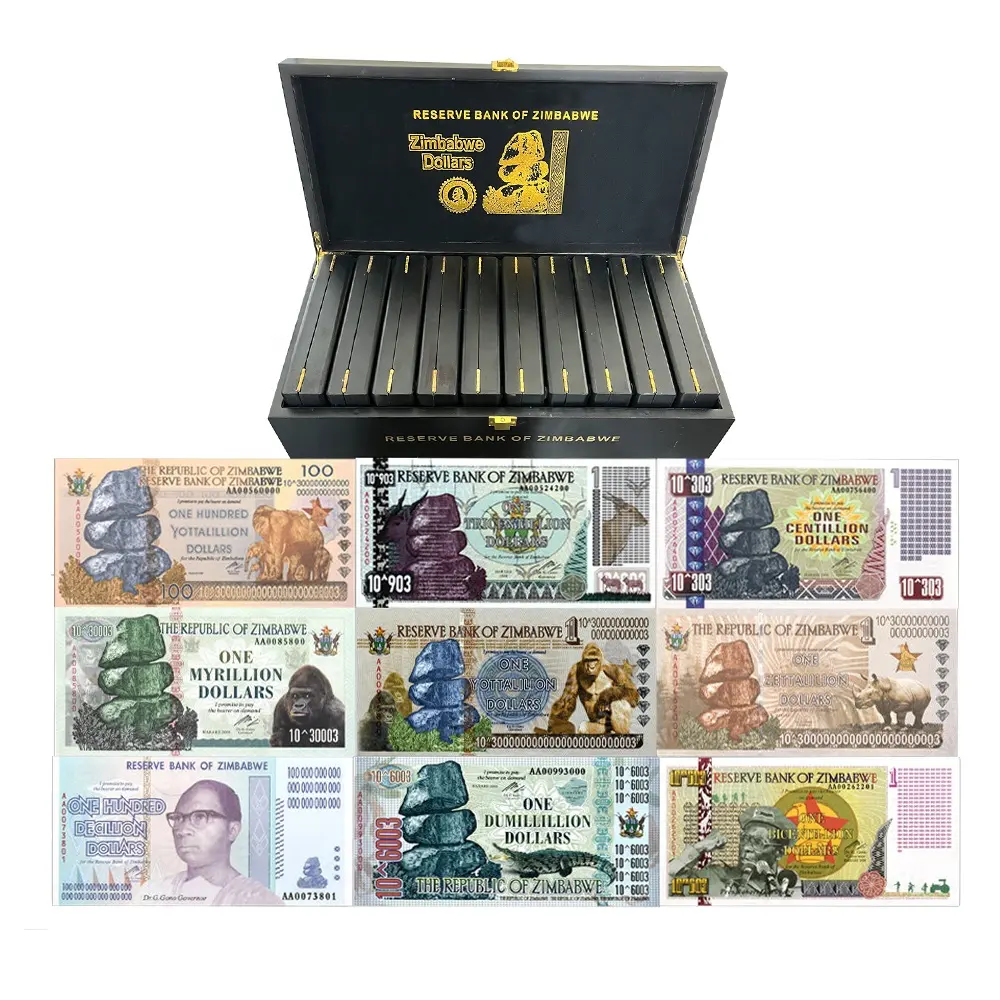 1000 Buah Uang Kertas Minnesota dengan Kotak Hadiah Istimewa Nilai Besar Quintillion/Centillion Cuma Uang untuk Koleksi Hadiah Dolar AS