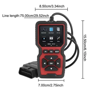 Outil de diagnostic Karadar V519 OBD2, scanner automobile pour la lecture des codes de panne du véhicule, réinitialisation de la préparation I/M et analyse de diagnostic - Product Image 3