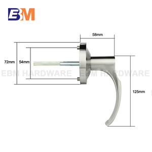 Kẽm Hợp Kim Bên Ngoài Đòn Bẩy Xử Lý Với 3 Phím Đẩy Panic Thanh Khóa Trim Cho Cháy Cửa Thoát Cháy Thiết Bị - Product Image 4
