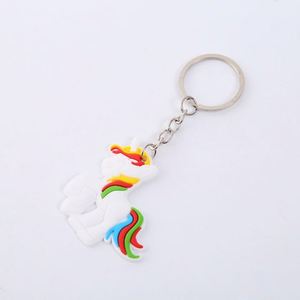 Porte-clés Licorne pour Filles en Acier Inoxydable Solaire, Caoutchouc Souple Coloré, Mignon pour Enfants 2020 - Product Image 5