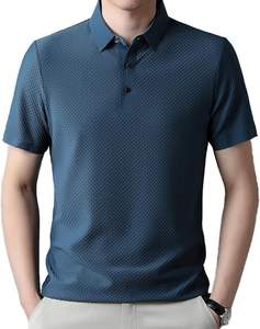 Polo respirant en tissage gaufré-Matériau doux et extensible pour un confort toute la journée, idéal pour le sport, le bureau décontracté - Product Image 2