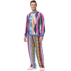 Disfraz de fiesta de Carnaval <span class=keywords><strong>para</strong></span> hombre, traje de actuación en escenario Hippie Retro, uniforme de juego de rol <span class=keywords><strong>para</strong></span> hombre, 2017 - Product Image 5