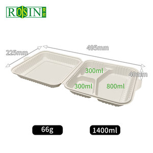 Vente en gros Respectueux de l'environnement passe au micro-ondes amidon de maïs PP <span class=keywords><strong>jetable</strong></span> 3 compartiments récipient de <span class=keywords><strong>repas</strong></span> préparation des aliments/plateaux de restauration - Product Image 4