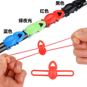 Support de hameçon en Silicone, diamètre 6.5mm, 15mm, accessoire de canne à pêche qui brille la nuit, pour la pêche en eau douce, utilisation en extérieur - Product Image 5