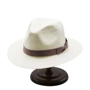 Cappello da Cowboy da spiaggia con ombrellone a bordo dolce e traspirante cappello di paglia estivo piccolo cappello di paglia di fiori freschi