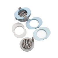 Ensemble de 4 coupe-œufs manuels multifonctionnels en acier inoxydable et plastique pour la cuisine à domicile, modèle KM-1012