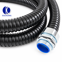 Conduit flexible corrugué galvanisé ignifuge imperméable recouvert de PVC de 75 mm (3 pouces) pour usine chimique