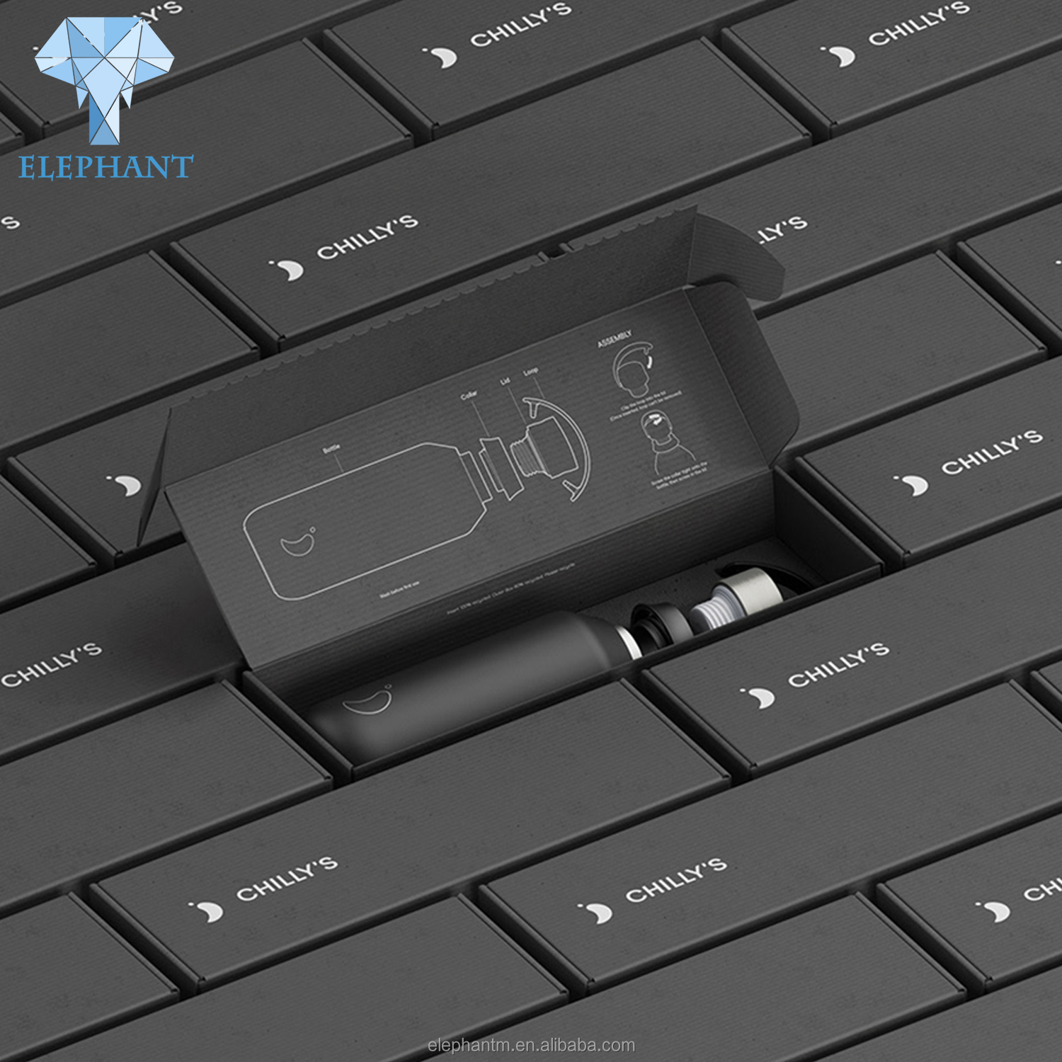 Custom Logo Kraft Paper Box Black Custom For Mystery Packaging