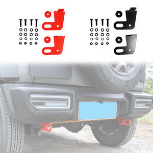 LUMA 3/5ドア19-24黒と赤のフロント左とリアスチールトウフック50ポンドスズキ第4世代ジムニーシエラJB64 JB74 JC74用 - Product Image 2