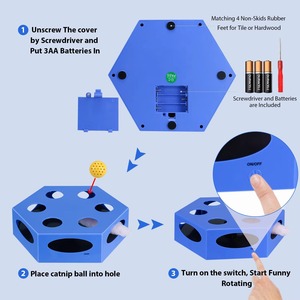 Hot Sale Wholesale Eco-Friendly Electric Automatic Cat <b>Maze</b> Box with Feather Interactive Cat Toy for Training and Playing - Product Image 4