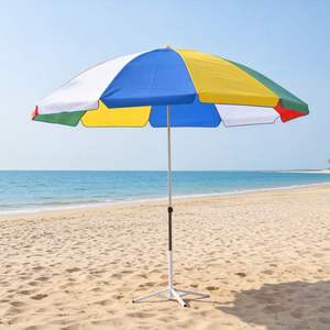Parasol de jardin/plage/patio extérieur de 170 cm de rayon, protection UV, mât galvanisé résistant à la rouille - Product Image 1