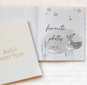 Best first year Baby Book RecordBook libro di memoria personalizzato di lusso con copertina rigida per bambina