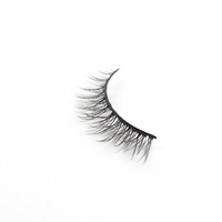 Fournisseur direct d'usine, cinq paires de faux cils longs en cheveux synthétiques naturels, croisés, tridimensionnels, multicouches, en plastique noir