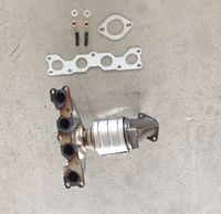 Kit convertitore catalitico collettore di scarico anteriore compatibile con 2014-2015 e Hyundai Santa