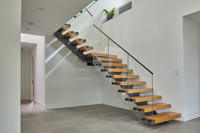Fixations de garde-corps en verre sans cadre en acier inoxydable 304/316 réglables pour montage au sol, pour escalier extérieur moderne, protection UV