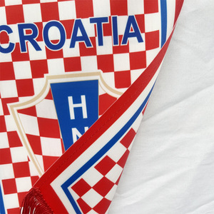 ธงตกแต่งสำหรับแลกเปลี่ยน บราซิล อาร์เจนตินา ฝรั่งเศส เนเธอร์แลนด์ อิตาลี โปรตุเกส ธงกำมะหยี่ลายพีชสกินรูปห้าเหลี่ยม - Product Image 2