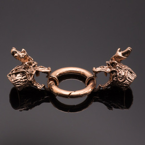 2024ขายส่งเครื่องประดับชิ้นส่วนโลหะผสมสังกะสีโบราณรูใหญ่สีบรอนซ์งูมังกรหัวเชื่อมต่อสำหรับเครื่องประดับ DIY - Product Image 2
