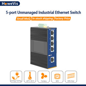 Switch Industrial Howevis de 100M con Enlace Ascendente de Fibra, Switch Ethernet No Administrado de Cinco Puertos - Product Image 3