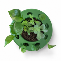 Pot de fleurs en plastique de petite taille pour plantes succulentes, forme OVNI, avec trou de drainage, décoration de bureau à domicile, couleur personnalisée